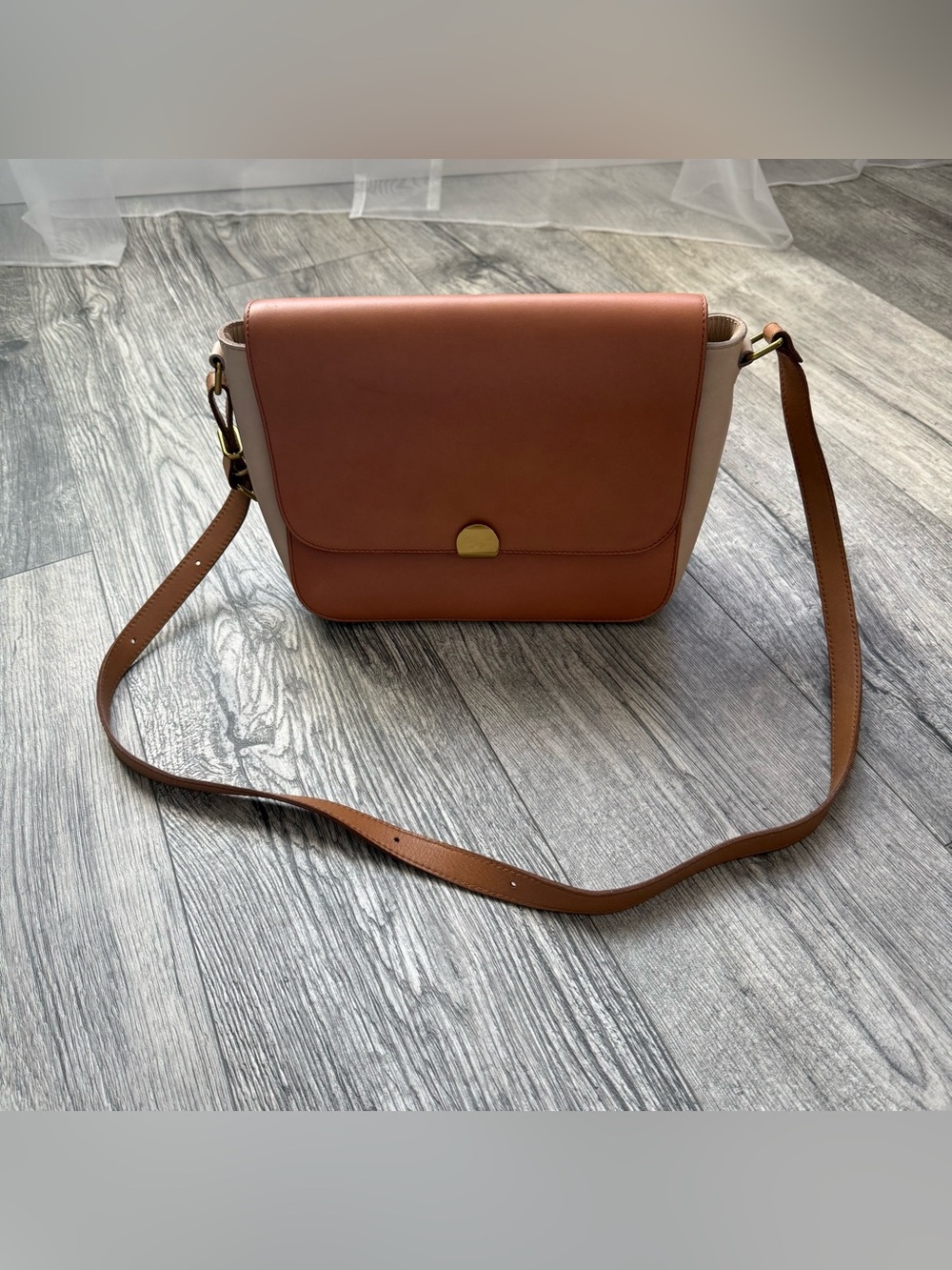 Madewell Leather Crossbody
Bag Brown/Cream